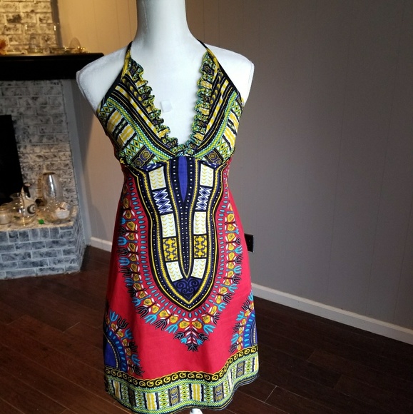 Beautiful multicolored halter dress - Picture 7 of 7